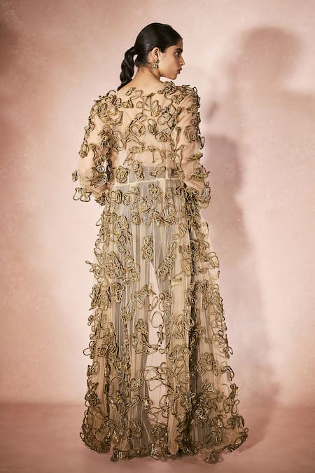 Nirmooha Golden Horizon Applique Shurg & Pant Set 