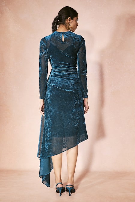 Nirmooha Midnight Draped Dress 