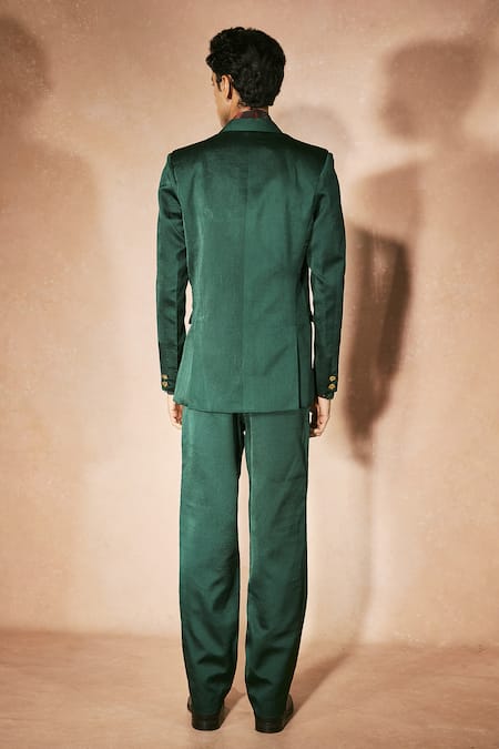 Nirmooha Emerald Flame Blazer & Pant Set 