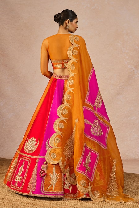 Masaba Patakha Embroidered 12 Kalis Lehenga Set 
