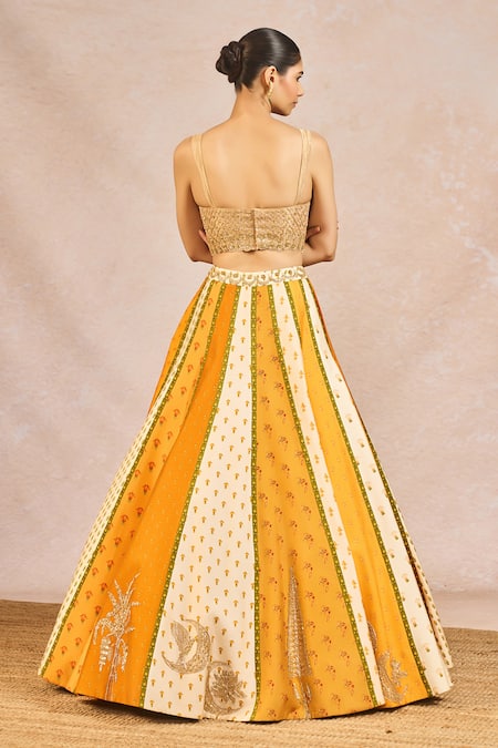 Buy Masaba Mustard Silk, Tissue, Organza Embroidery, Stones, Aur Tum 12 Kalis Lehenga Set Online at Aza Fashions Buy_Masaba_Mustard Silk, Tissue, Organza Embroidery, Stones, Aur Tum 12 Kalis Lehenga Set _Online_at_Aza_Fashions