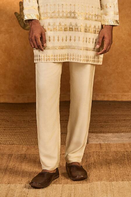 Buy_Masaba_Ivory Gota Patti Midas Touch Kurta Set_Online_at_Aza_Fashions