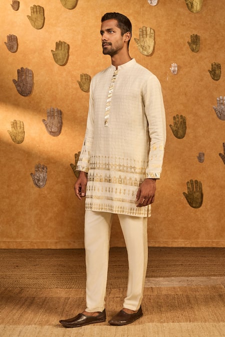 Buy_Masaba_Ivory Gota Patti Midas Touch Kurta Set