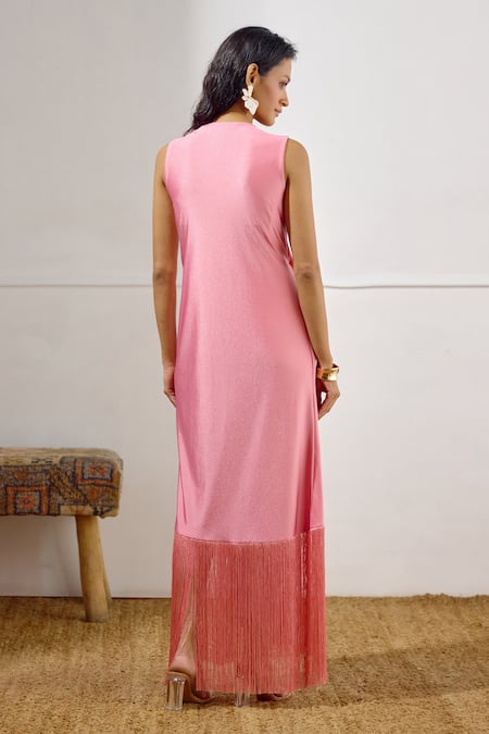 Lavanya Ahuja Sunset Soiree Draped Wrap Dress 