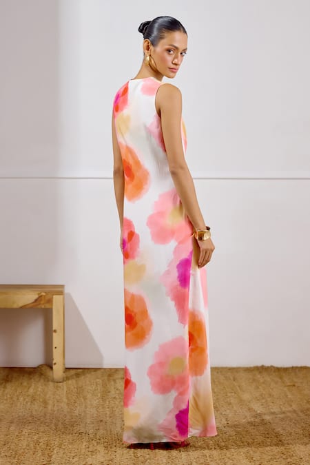 Lavanya Ahuja Sunset Soiree Printed Wrap Dress 