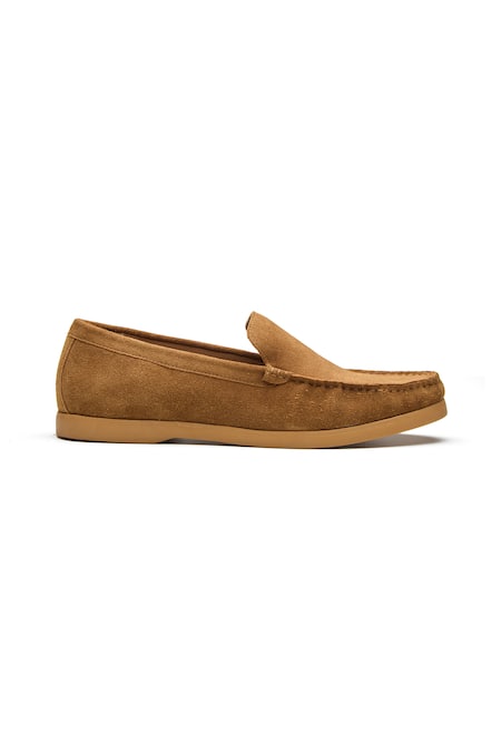 Dang Shoes_Brown Sunday Suede Loafers _Online_at_Aza_Fashions