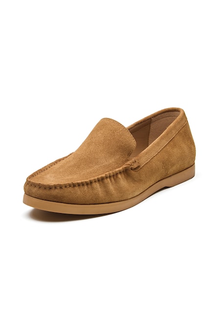 Buy_Dang Shoes_Brown Sunday Suede Loafers _Online_at_Aza_Fashions