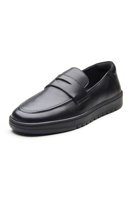 Buy_Dang Shoes_Black Field Leather Loafers _Online_at_Aza_Fashions