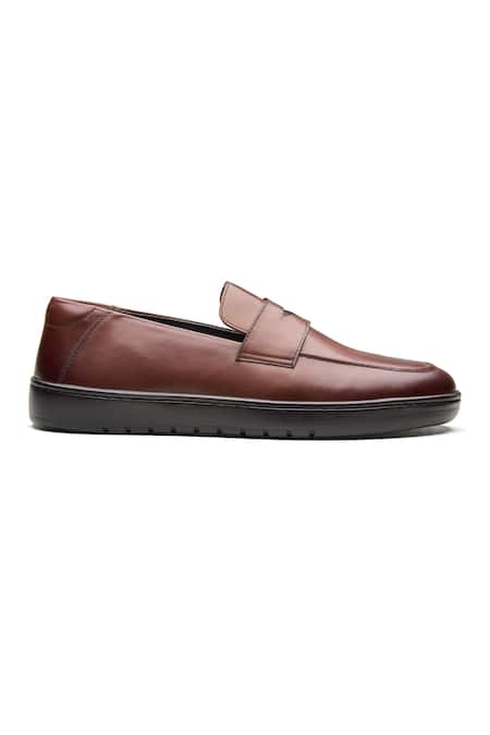 Dang Shoes_Brown Field Leather Loafers _Online_at_Aza_Fashions