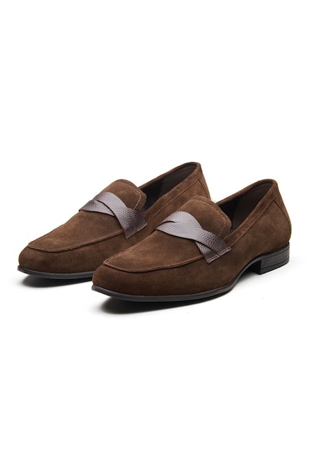 Dang Shoes Brown Palace Tapered Toe Loafers 