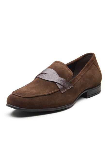 Buy_Dang Shoes_Brown Palace Tapered Toe Loafers _Online_at_Aza_Fashions
