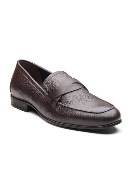 Buy_Dang Shoes_Brown Palace Tapered Toe Loafers _Online_at_Aza_Fashions
