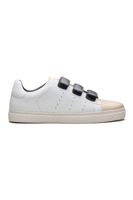 Dang Shoes_White Googly Nappa Leather Shoes _Online_at_Aza_Fashions