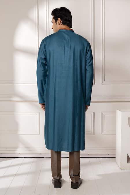 Minikin Leaf Embroidered Kurta Set 