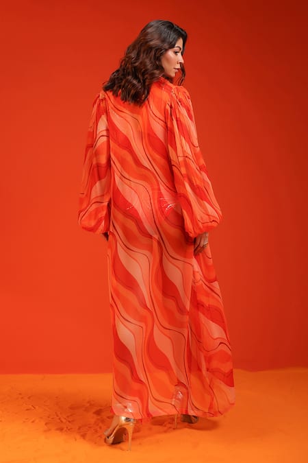 Pallavi Jaipur Tangy Lehar Print Coverup & Bikini Set 