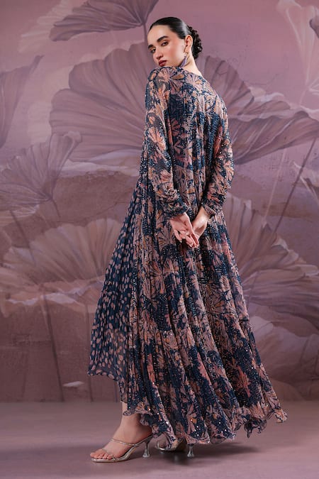 Pallavi Jaipur Park Street Jhilmil Cape With Dress 