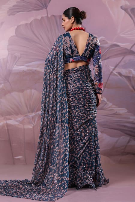 Pallavi Jaipur Calcutta Jhilmil Saree With Blouse 