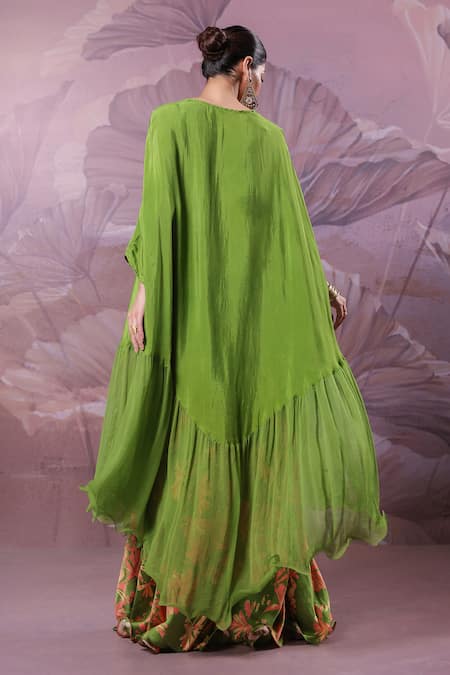 Pallavi Jaipur Chakarborty Gotaphool Kaftan With Printed Pant 