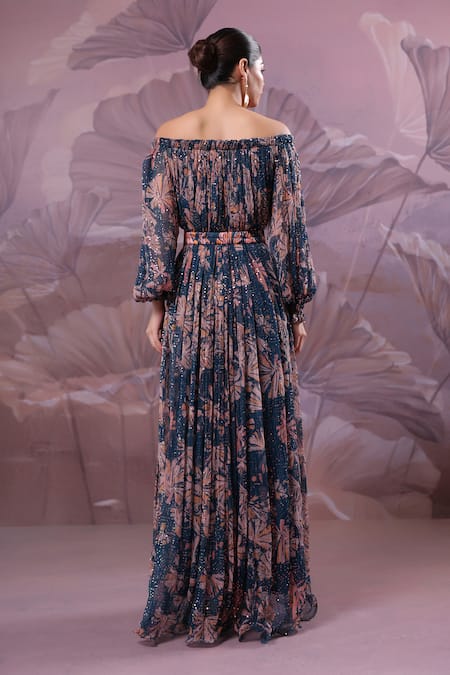 Pallavi Jaipur Eden Garden Maxi Dress With Belt 