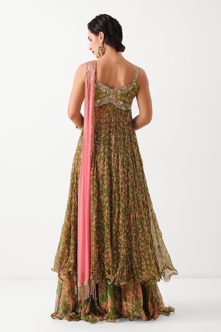 Pallavi Jaipur Calcutta Mehendi Tunic Skirt Set 