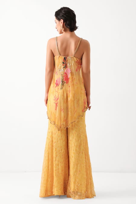 Pallavi Jaipur Kal Katta Bageecha Tunic & Sharara Set 