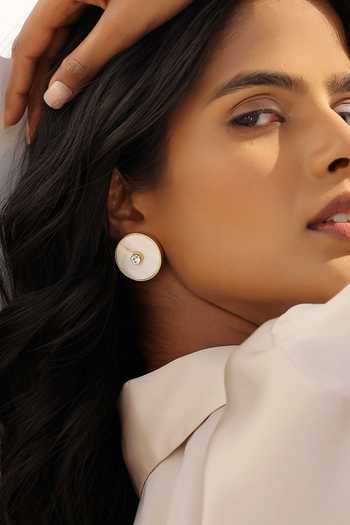 Bblingg Iraa Mother of Pearl Crystal Mother of Pearl & Swarovski Crystal Studs 