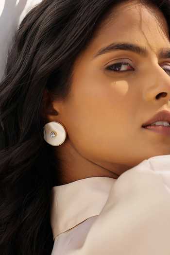 Bblingg Iraa Mother of Pearl Crystal Mother of Pearl & Swarovski Crystal Studs 