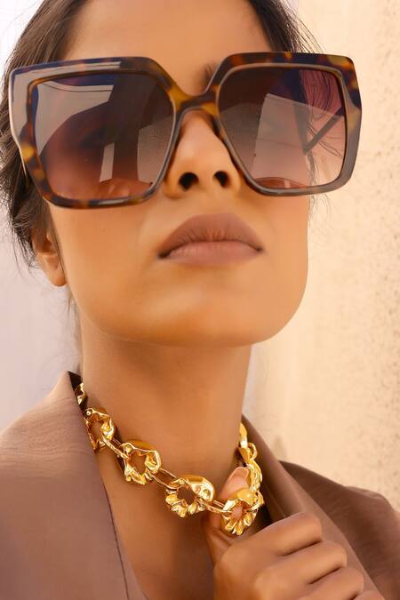 Buy_Bblingg_Gold Plated Pebble Molten Textured Motif Necklace _Online_at_Aza_Fashions
