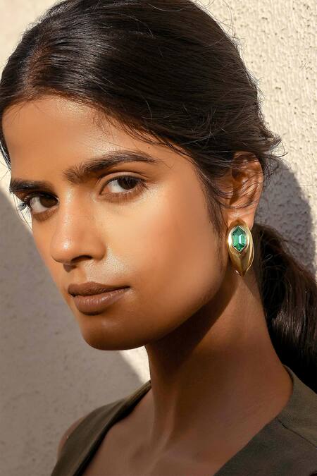 Buy_Bblingg_Gold Plated Crystals Caro Two-way Swarovski Hoop Earrings _Online_at_Aza_Fashions