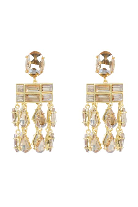 Bblingg Chandelier Drop Baguette & Crystal Drop Chandelier Earrings 