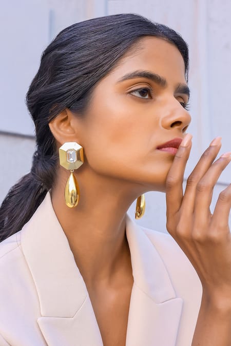 Buy_Bblingg_Gold Plated Crystals Tiraa Swarovski And Danglers _Online_at_Aza_Fashions