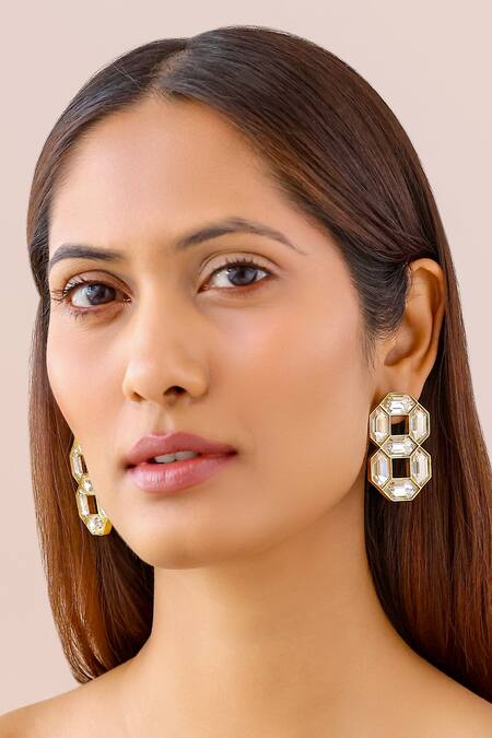 Bblingg Cavana Double Swarovski Crystal Stud Earrings 