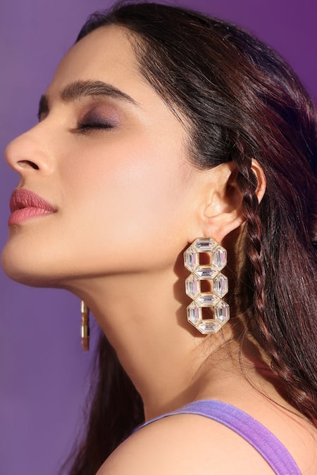 Bblingg Cavana Statement Swarovski Crystal Statement Stud Earrings 