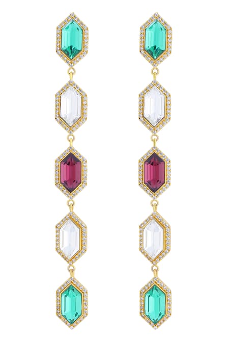 Bblingg Cavi Multihued Crystal & Cubic Zirconia Danglers 