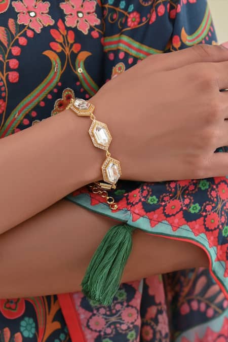 Bblingg Gold Plated Crystals, Faux And Cubic Zirconia Bracelet 