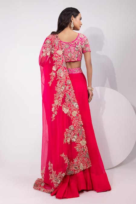 Yoseba Placement Embroidered Lehenga Set 