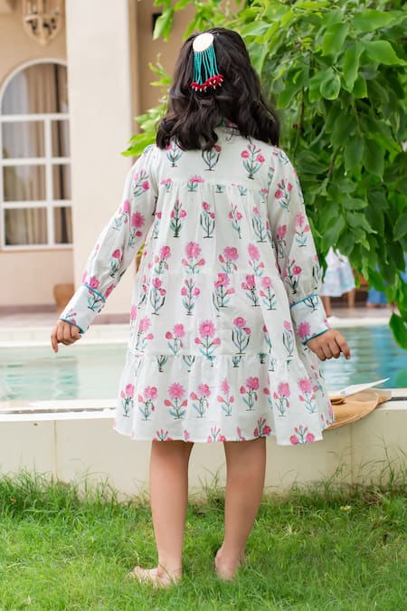 Plumcheeks Daisy Summer Printed Dress 