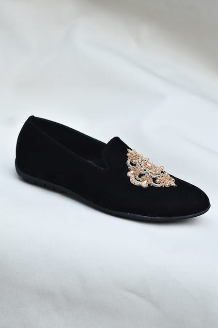Around Always Anmol Zardozi Embroidered Loafers 
