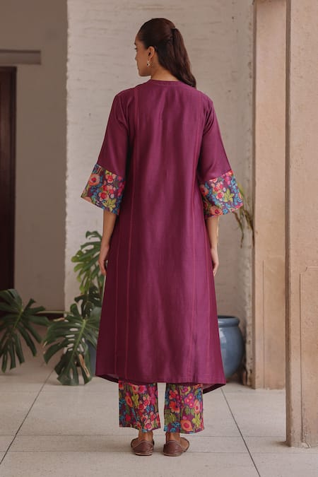 Vaayu Amethyst Sleeve Printed Kurta With Pant