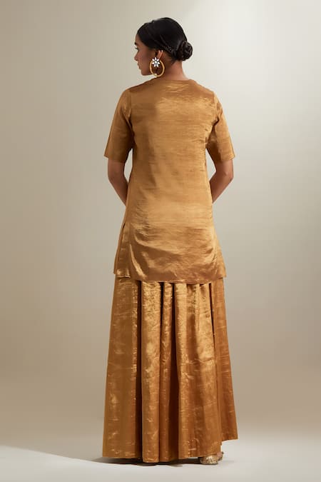 Vinusto Zari Silk Kurta & Kalidar Sharara Set 