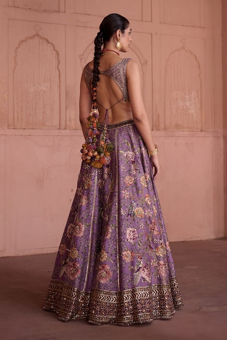 Irrau By Samir Mantri Neelkamal Printed Lehenga Set 