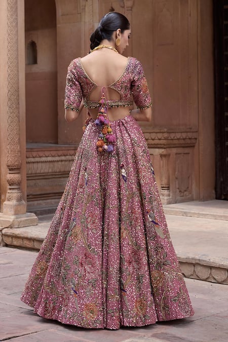 Irrau By Samir Mantri Kamal Hand Embroidered Lehenga Set 