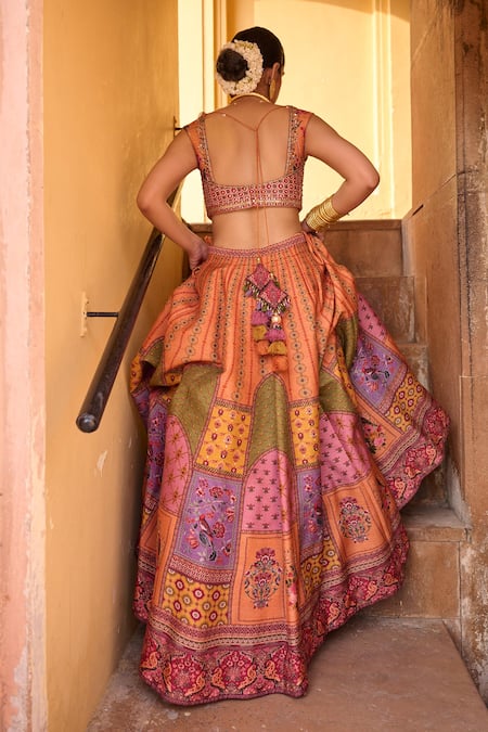 Irrau By Samir Mantri Parijat Embroidered Lehenga Set 