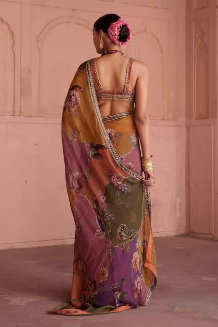 Irrau By Samir Mantri Gulbahar Embellished Saree With Blouse 