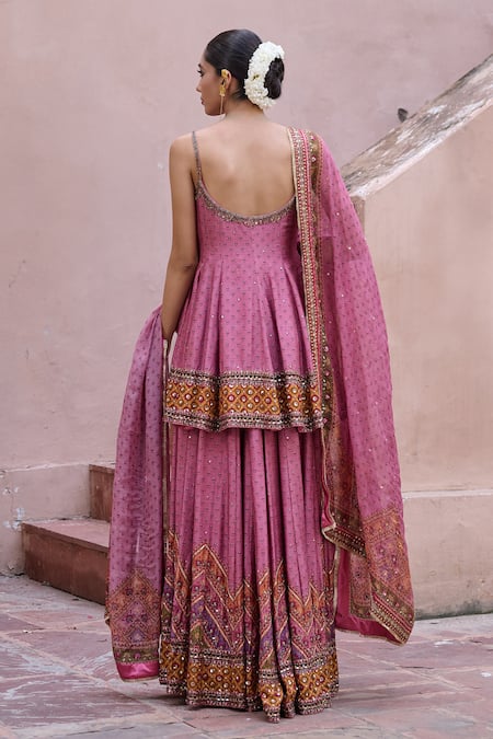 Irrau By Samir Mantri Juhi Printed Kurta Sharara Set 