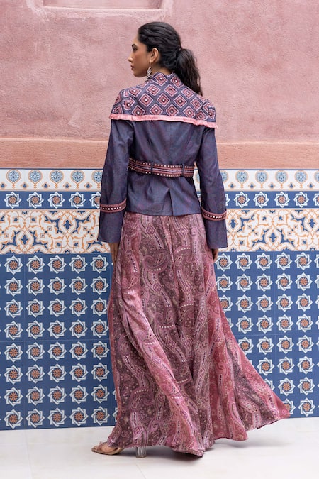 Shruti Sancheti Mirror Embroidered Blazer Set 