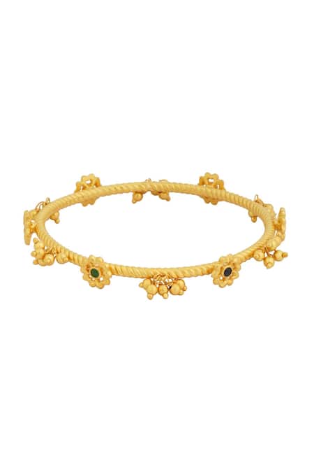 Buy_Zariin_Multi Color Stones, Beads Tinkling Tales Bangle - Single Piece _Online_at_Aza_Fashions