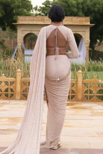 Arpita Mehta Hand Embroidered Saree with Blouse 
