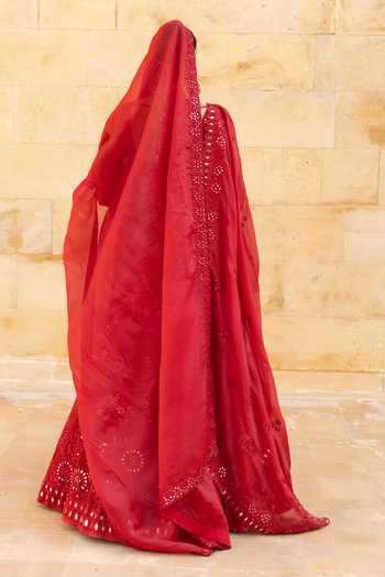 Arpita Mehta Mirror Hand Embroidered Bridal Lehenga Set 