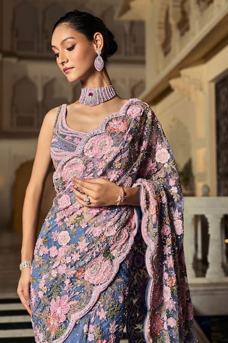 Amit GT Anaira Floral Pattern Saree 
